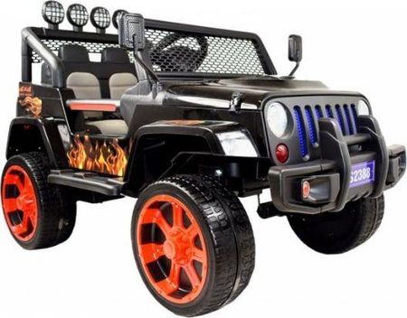 Super-Toys Mega Jeep Sunshine Napęd 4X4 2X12V Wolny Start/ Miękkie Koła Bluetooth Radio Exclusive/2388
