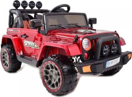 Super-Toys Mega Jeep Fulltime Napęd 4X4 1X12V Wolny Start/ Miękkie Koła Funkcja Bujania Exclusive Lakier/7588
