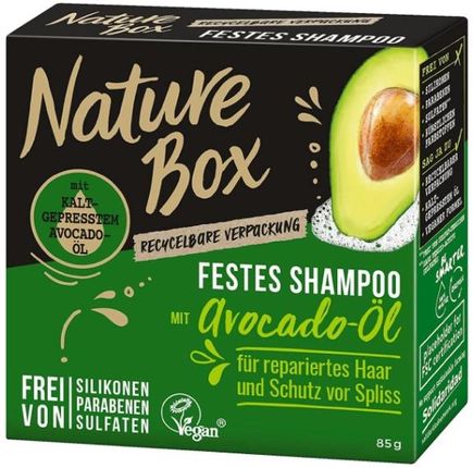 Nature Box Szampon W Kostce Z Olejkiem Z Awokado 85 g