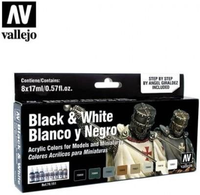Vallejo 70.151 Zestaw Black White By Giraldez (Vall70151)