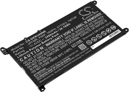 Cameron Sino Dell Chromebook 3400 / 07T0D3 3400mAh 38.76Wh Li-Polymer 11.4V (CSDER340NB)