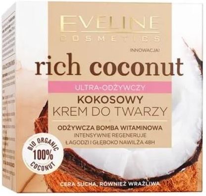 Krem Eveline Cosmetics Rich Coconut Ultra-Odżywczy Kokosowy na dzień 50ml