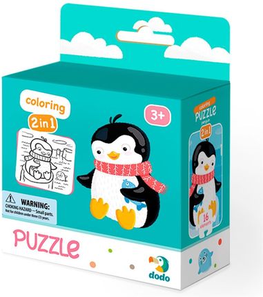 Dodo Puzzle + Kolorowanka Pingwinek Dop300122