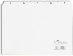 Durable Przekładki Do Kartotek A-Z 5/5 Pcw 0,3Mm Indeksy 40Mm Poziome A5 25Cz. Białe /Durable 365002