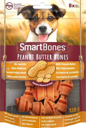 Smartbones Peanut Butter Mini Gryzak Dla Psów Ras Małych Masło Orzechowe 8szt.