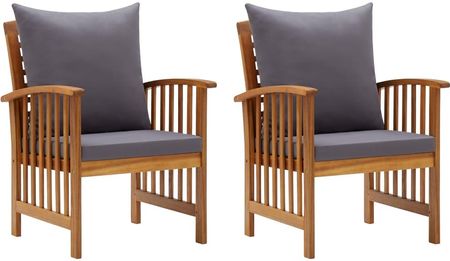 Vidaxl Krzesła ogrodowe z poduszkami, 2 szt.310258