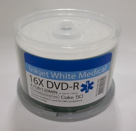 TRAXDATA DVD-R 4,7GB 16X INKJET FF PRINTABLE MEDICAL CAKE*50 907CK50-IW-MD (TRDMED)