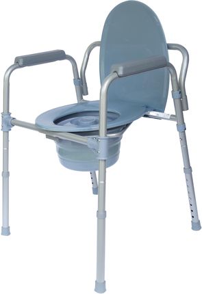 Mdh Krzesło toaletowe z regulacją wysokości ze składanym pojemnikiem VITEA CARE (PLK017VC)