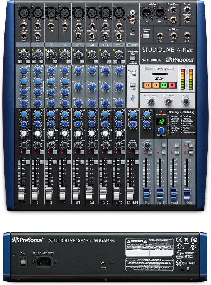 фото Мікшерний пульт PreSonus StudioLive AR12c