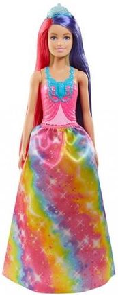 Barbie Dreamtopia – Tęczowa Sukienka - Lalka z włosami do czesania GTF38