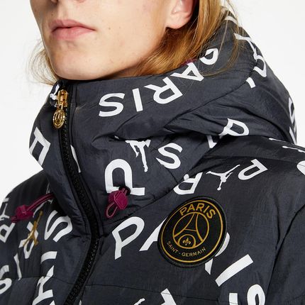 Jordan PSG AOP Down Parka Black/ Bordeaux/ White/ Metallic
