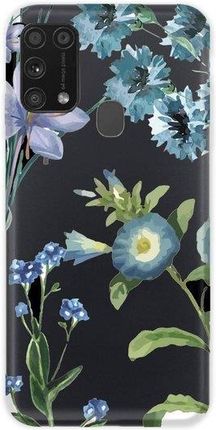 Casegadget Etui Nadruk Niebieskie Kwiaty Samsung Galaxy M31S