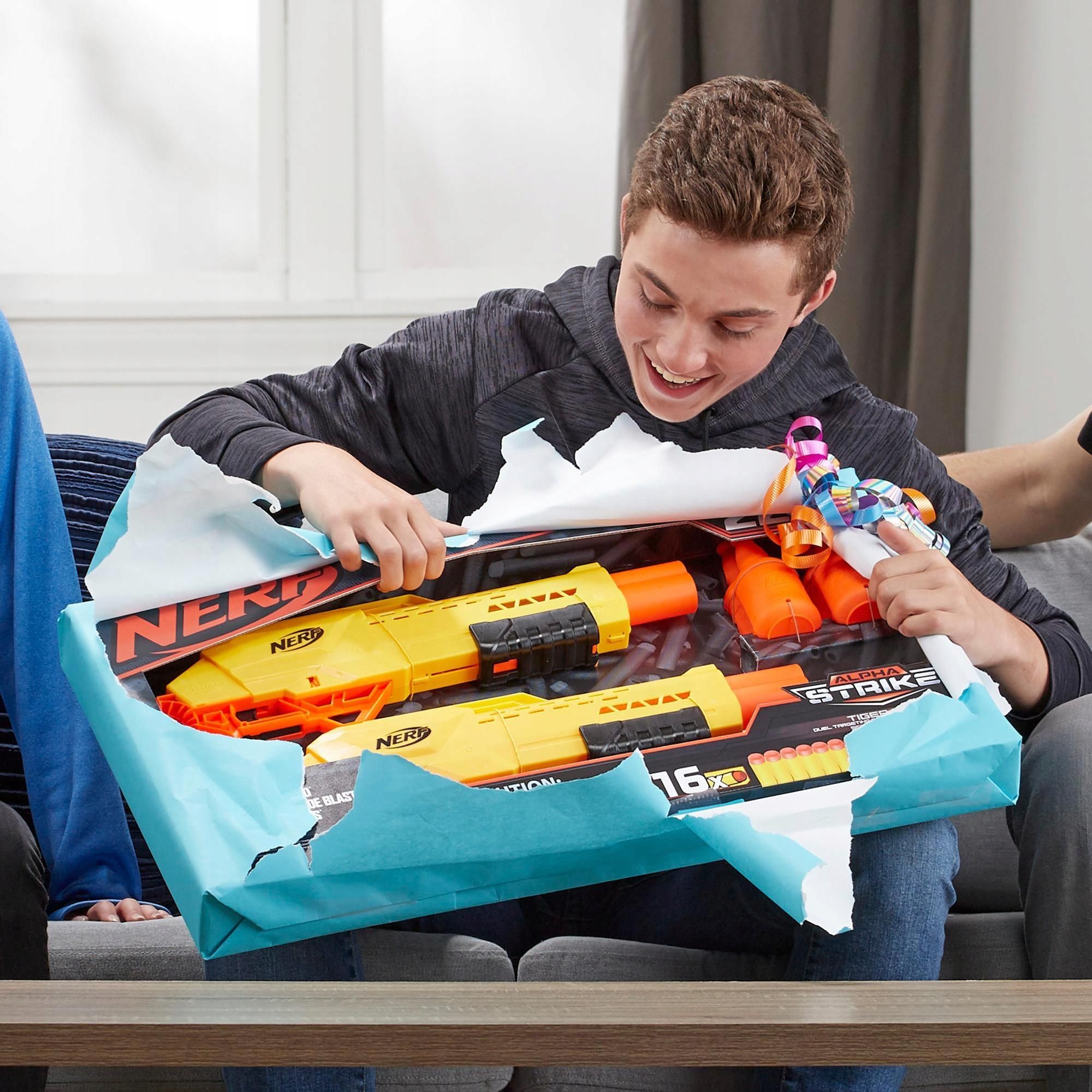 Nerf Alpha Strike Tiger DB-2 12 Dardos E7562 - Hasbro em Promoção