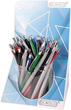 Cresco Długopis Slim Semi Gel 1,0Mm (36Szt)