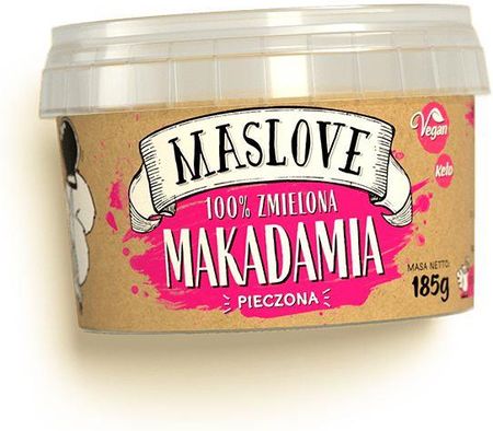 MASLOVE - masło orzechowe, makadamia, 185g