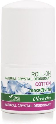 Macrovita Olive-Elia Dezodorant Roll-On Z Naturalnym Kryształem Cotton 50ml