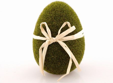 Jajko wielkanocne flokowane zielone - 16 cm - 1 szt.