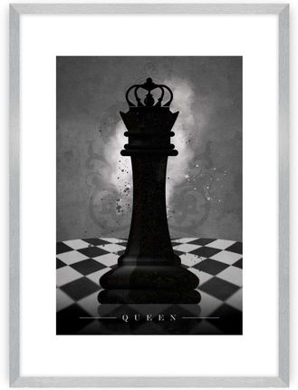 Dekoria Plakat Chess Ii 21x30cm Ramka Srebrna