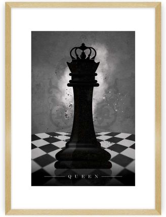 Dekoria Plakat Chess Ii 30x40cm Ramka Złota