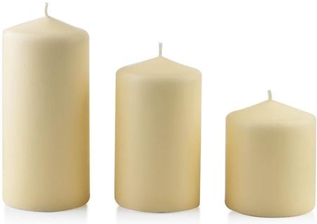 Affek Design Świeca Classic Candles Walec Średni 8X14Cm Kremowa