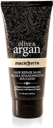 Macrovita Olive & Argan Naprawcza Maska Do Włosów Z Olejkiem Arganowym 100ml