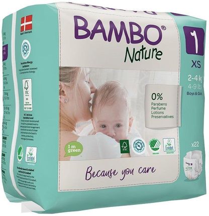 Bambo Nature Bambo Nature Pieluchy Jednorazowe 1 Newborn 2-4 Kg 22 Szt.