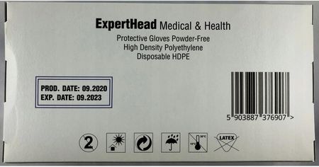 Experthead Rękawiczki Ochronne Foliowe Hdpe 500Szt L/Xl - zdjęcie 2