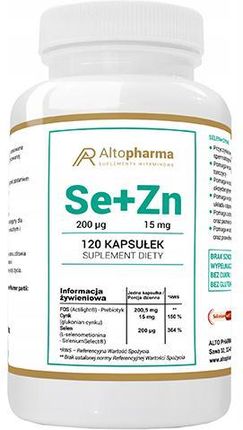 Altopharma Selen 200 µg + Cynk 15 mg - 120 kaps. 