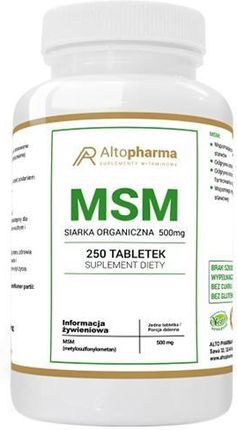 Altopharma MSM Siarka organiczna 500 mg - 250 tabl. 