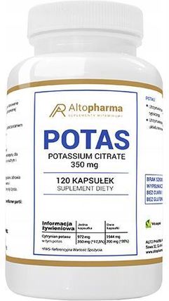 Altopharma Potas Potassium citrate 350 mg - 120 kaps. 