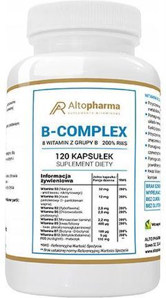 Altopharma Witamina B-Complex 8 witamin z grupy B 200% RWS - 120 kaps. 