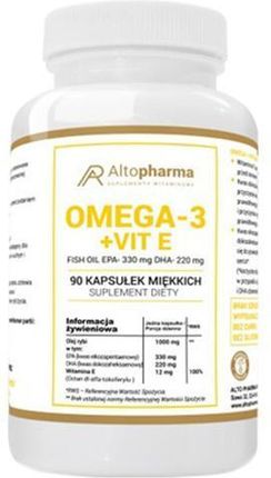 Altopharma Omega - 3 + vit E - 90 kaps. 