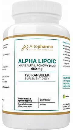 Altopharma Alpha lipoic Kwas alfa-liponowy (ALA) 600 mg - 120 kaps. 