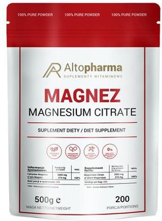 Altopharma Magnez Magnesium citrate - 500 g. 