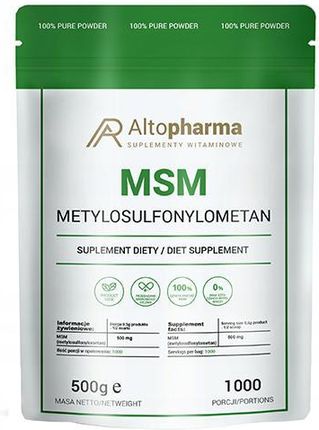Altopharma MSM Metylosulfonylometan - 500 g. 
