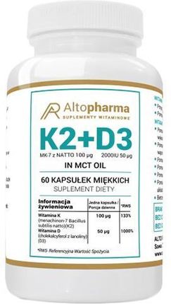 Altopharma Witamina K2+D3 - 60 kaps. 
