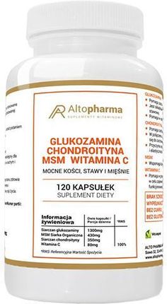 Altopharma Glukozamina Chondroityna MSM Witamina C - 120 kaps. 