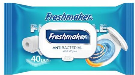 Freshmaker Antibacterial 40Szt. Papier Nawilżany Chusteczki