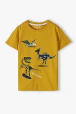 Zdjęcie 5.10.15. Bawełniany T-Shirt Chłopięcy W Kolorze Żółtym Z Dinozaurami - Kielce