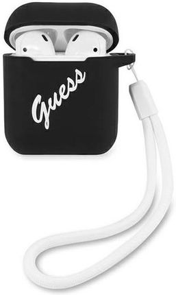 Etui Guess GUACA2LSVSBW Apple AirPods cover czarno biały/black white Silicone Vintage