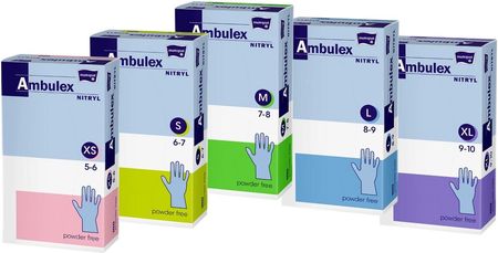 Matopat rękawice nitrylowe niepudrowane Ambulex L białe 100szt. 