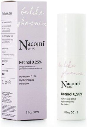 Nacomi Next Level Be Like Phoenix Retinol 0,25% Serum Do Twarzy Z Retinolem 0,25% 30 ml