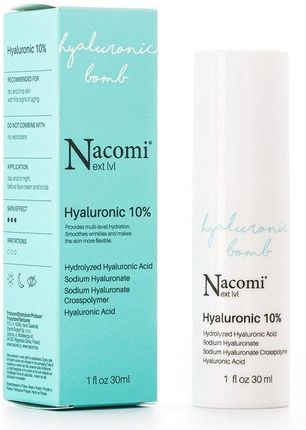 Nacomi Next Level Hyaluronic Bomb Hyaluronic 10% Serum Do Twarzy Z Kwasem Hialuronowym 10% 30 ml