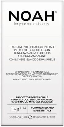 Noah Kuracja Do Włosów Dla Wrażliwej Skóry Głowy Z Tendencją Do Łupieżu Bifasic Hair Treatment Vials For Sensitive Scalp 8 x 5ml