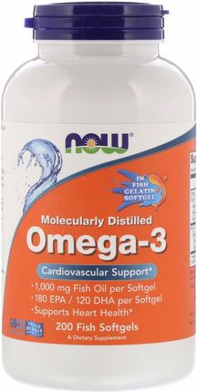 Now Foods Molecularly Distilled Omega-3 180 kaps