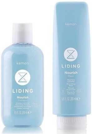 Kemon Zestaw do pielęgnacji włosów Liding Nourish Szampon + Maska