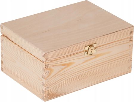 Drewniane Pudełko 22X16X10 5 Z Zapięciem Decoupage