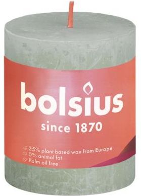 Bolsius Shine Świeca Pieńkowa Rustic 80 68 Mglisty Zielony 260 G