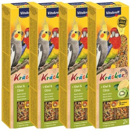 Vitakraft Kräcker Dla Dużych Papug 4X2Szt Z Kiwi I Cytrusami