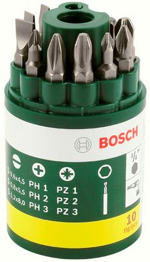 Bosch Zestaw bitów (9 szt. + uchwyt magnetyczny)(2607019454)